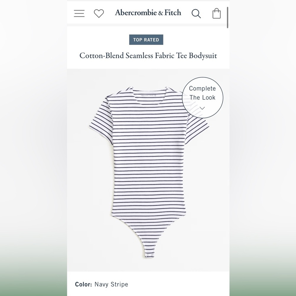 Abercrombie & Fitch Cotton-Blend Seamless Fabric Tee Bodysuit